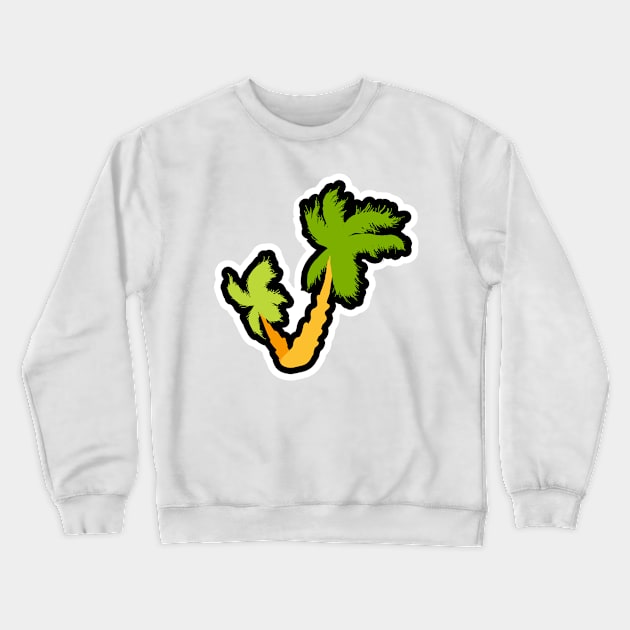 Colorful Palm Palms Crewneck Sweatshirt by AwesomeClothing